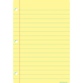 Ashley Productions Smart Poly Chart, 13in x 19in, Light Yellow Notebook Paper 91029